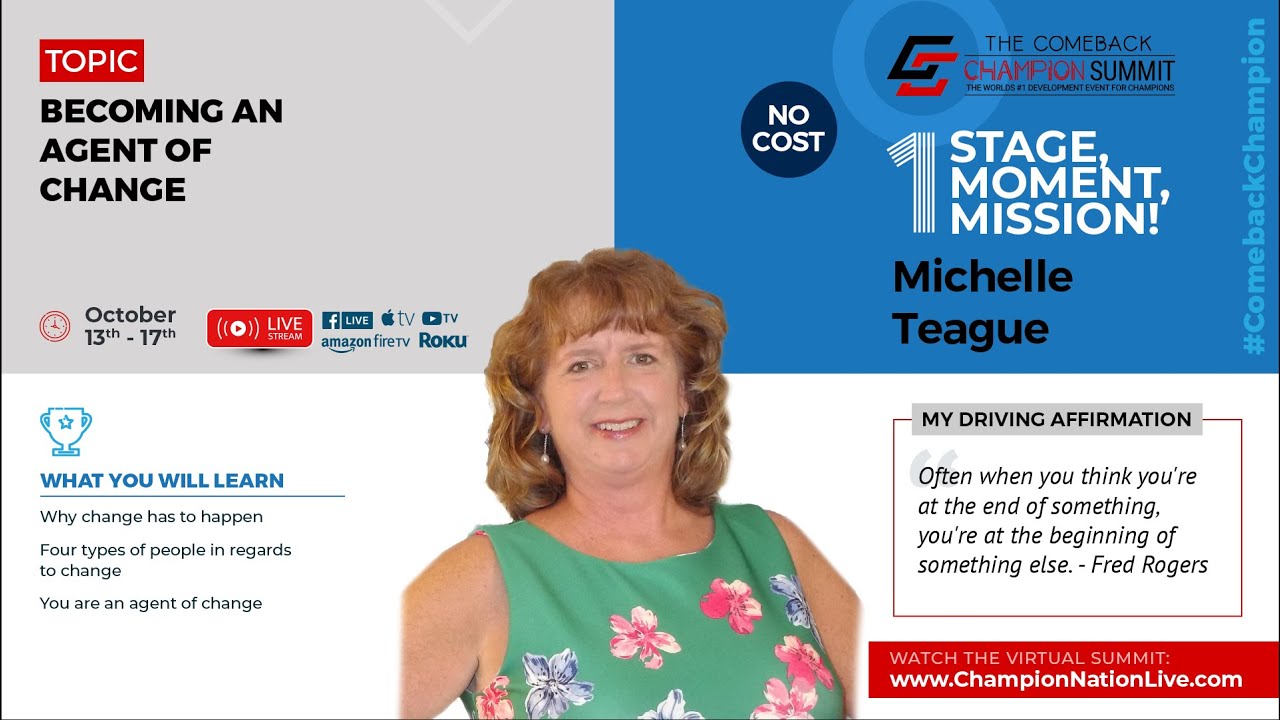 Michelle Teague Presents An Agent of Change YouTube