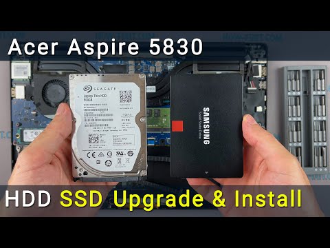 Замена и установка SSD или жестки диск в ноутбук Acer Aspire 5830