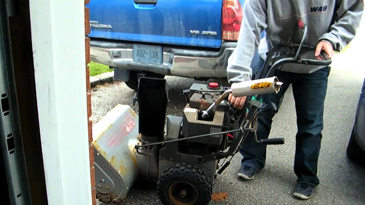 Craftsman 8hp Snowblower w/ custom FMF exhaust YouTube