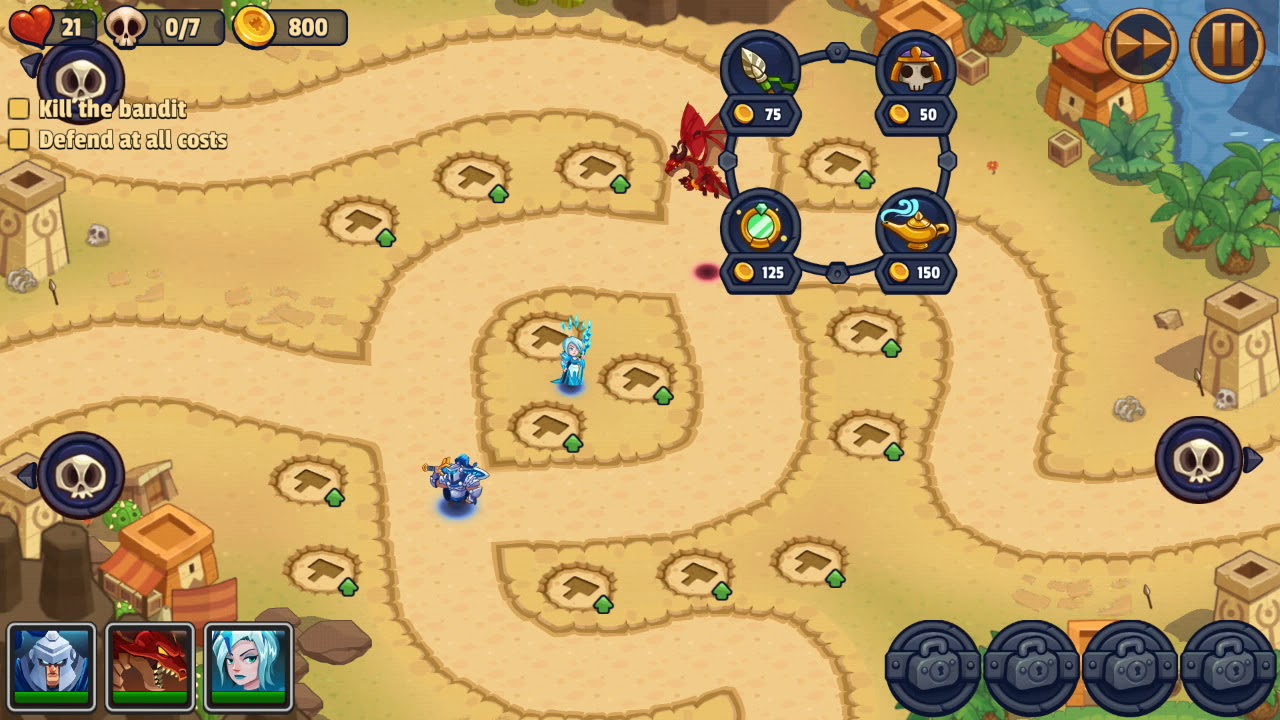 Realm Defense | World 3 | Level 49 | Campaign Mode | 3 Stars | No Spells | Sunstorm Sands