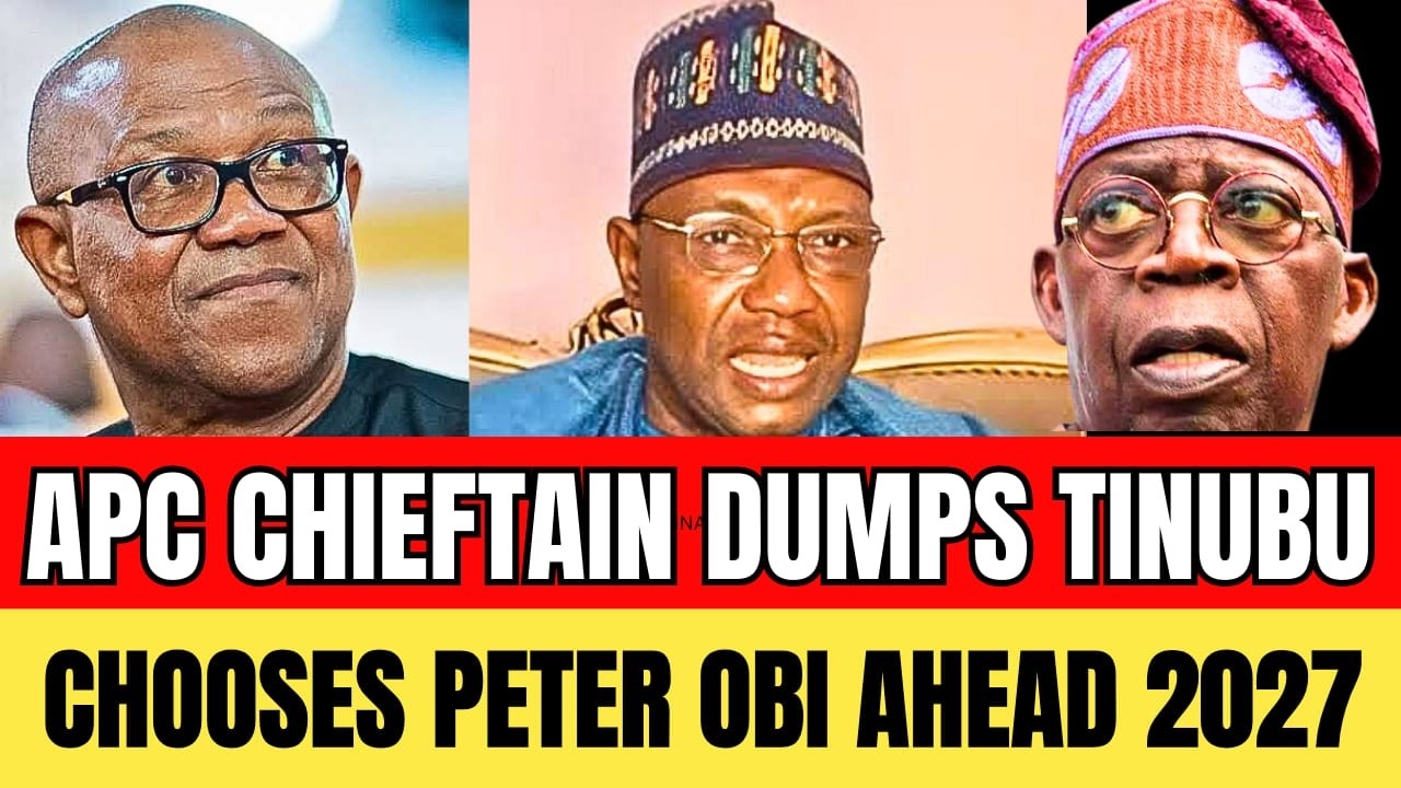 ASO ROCK PANICS! APC CHIEFTAIN DUMPS TINUBU, SAYS PETER OBI A BETTER CHOICE FOR NIGERIA