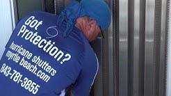 Hurricane shutters Door installation and removal Midatlantic Storm Protection Myrtle Beach Sc