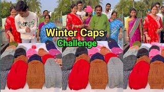শতর টপ চযলঞজ Winter Caps For Men And Women Funny Challenge