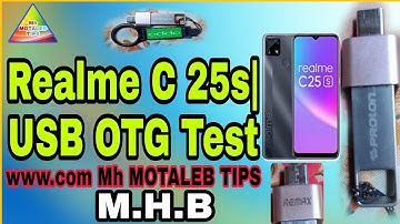 Realme c 25 s: How to Connect Pen Drive | USB OTG Test Mh MOTALEB TIPS