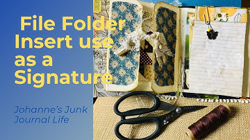 File Folder Insert for Junk Journal Use it as a signature
