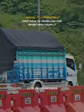 story wa truk RAINBOW 15 detik terbaru lintas tol semarang bawen