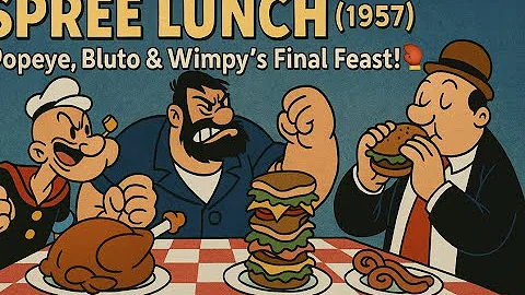 Spree Lunch (1957) | Popeye, Bluto & Wimpy’s Final Feast! 🥊