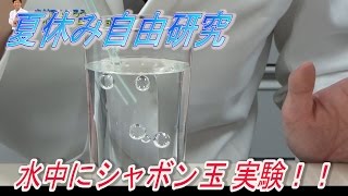 【実験136】 水中にシャボン玉を作る！！/ 米村でんじろう[公式]/science experiments