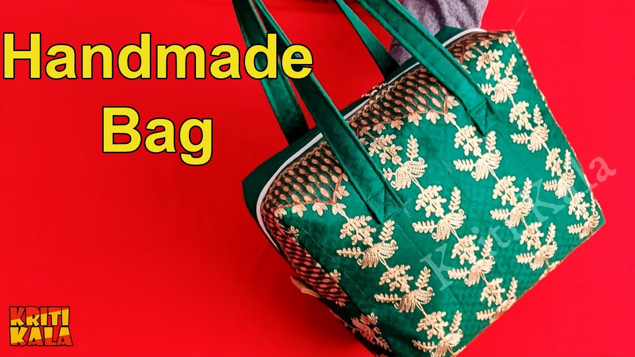 Handmade bag cutting and stitching/zipper | Handbag/shopping bag/grocery bag/collage bag