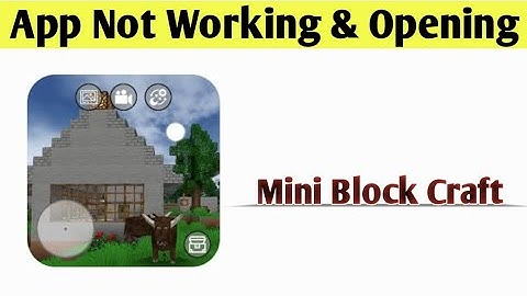 Mini Block Craft App Not Working & Opening Crashing Problem Solved