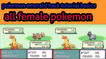 Pokemon Ruby Sapphire Emerald hacks tutorial basics - part 6 - all female pokemon