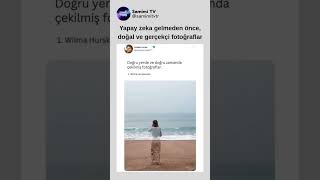 Manzaraya Uygun Kıyafet Giyinip Sanki Yansıma Varmış Gibi Fotoğraf Çekilen Genç