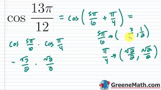 Sum and Difference Identities for Cosine Practice Test Full Solutions
