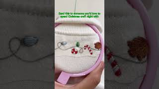 Christmas Embroidery Patterns on Sweater for Beginners