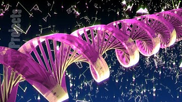 Abstract Loopable Background with rotating abstract DNA