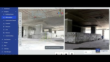 3D scan model of work done can be compared side by side with BIM, normal RGB video and thermal data