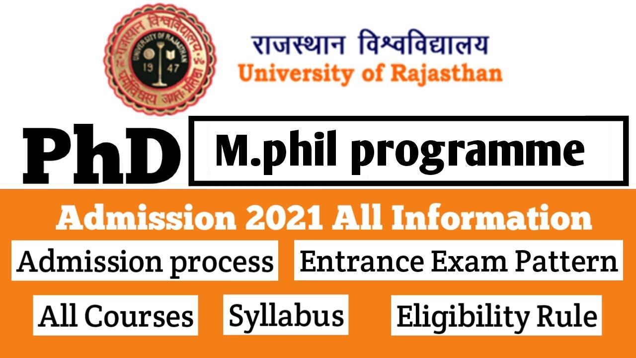 uniraj phd admission form date