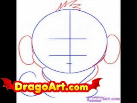 How to draw a baby monkey, step by step - YouTube