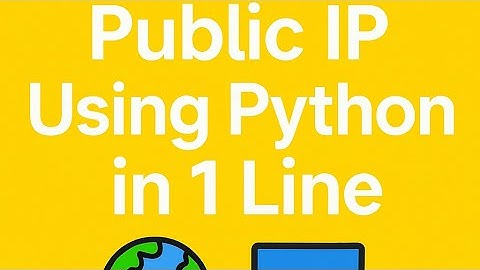 Find Your Public IP Using Python in 1 Line 🌍💻