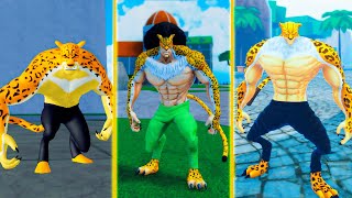 Probé la Fruta LEOPARDO en TODOS los JUEGOS de ROBLOX ONE PIECE