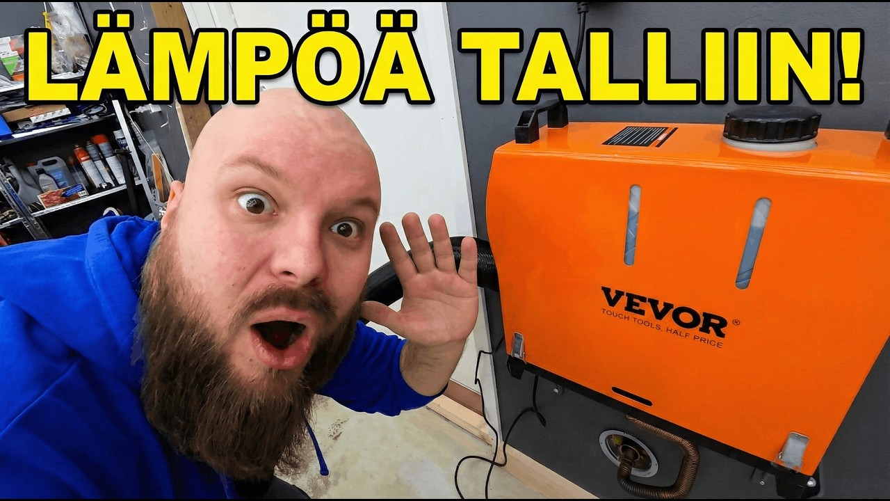 Vevor diesellämmittimen asennus autotalliin