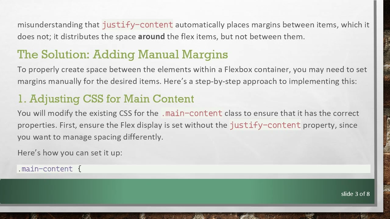 Fix justify-content Issues in Flexbox Layouts for Your Blog Site