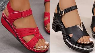 2026 VERY SOFT ELEGANT CLASSY SANDALS DESIGNS FOR WOMEN LATEST TOP DIFFERENT FOOTWEAR NEW COLLECTION screenshot 4