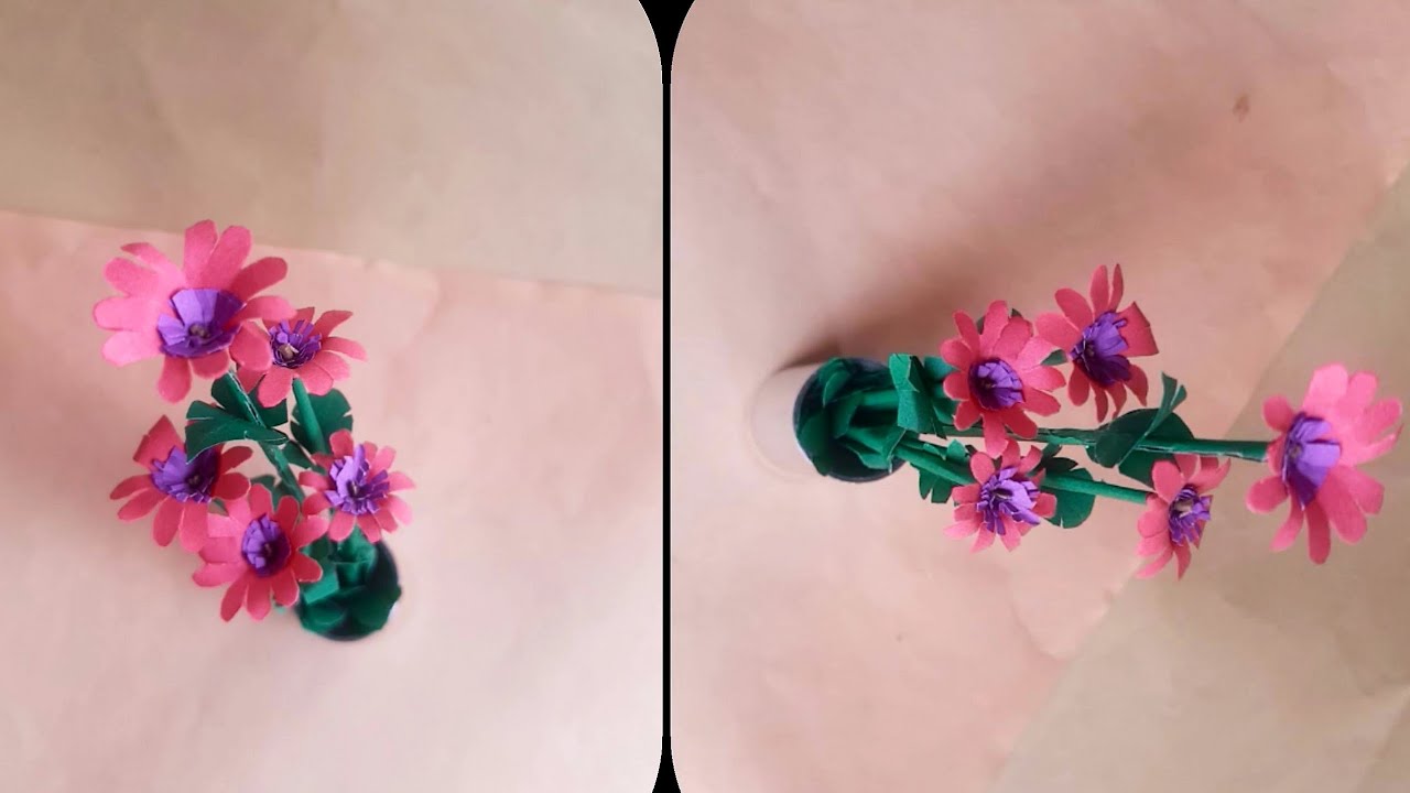How to make easy and beautiful flowers vase 