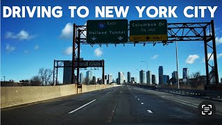 DRIVING NJ TURNPIKE NORTH VIA HOLLAND TUNNEL TO NEW YORK CITY 