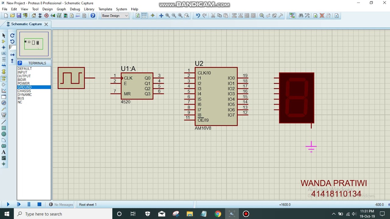 MEMBUAT RANGKAIAN 7 SEGMENT DENGAN PROTEUS - YouTube