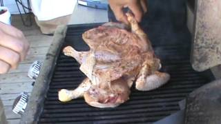 How to BBQ a whole chicken