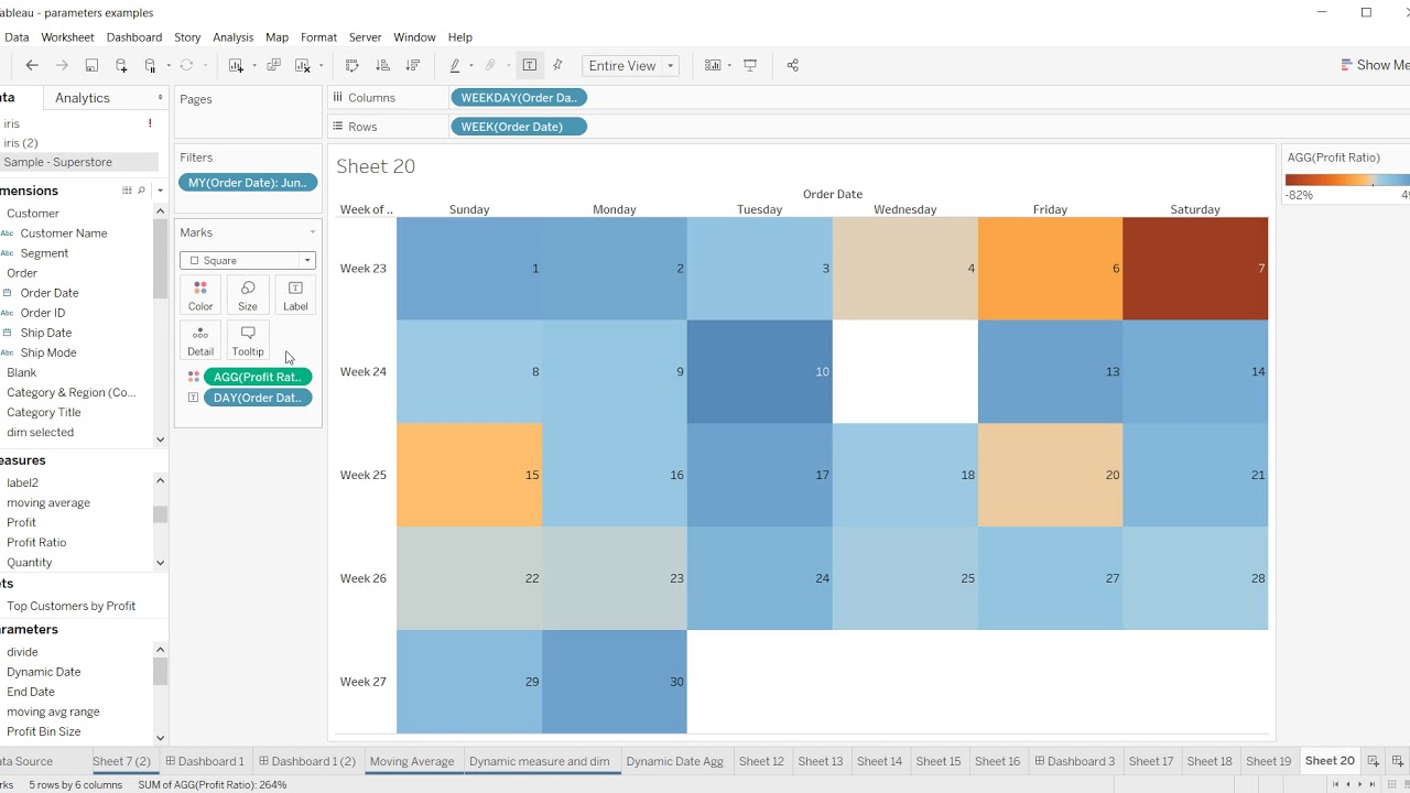 Tableau Tutorial 98 How to create Calendar Chart in Tableau YouTube