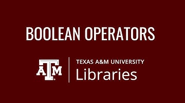 Boolean Operators
