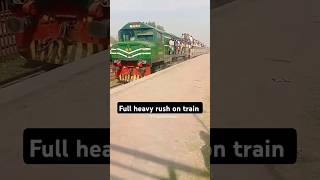 Full Heavy Rush And Overloaded Train