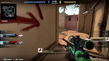 1v5 Ace w/ AWP on Mirage | CS:GO