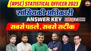 (RPSC) Statistical Officer सांख्यिकी अधिकारी 2023 Paper Solution | सबसे पहेले सबसे सटीक  #so #rpsc