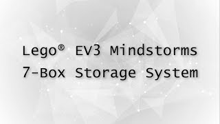 Celebrity Lego EV3 Mindstorms 7-Box Storage System Wealth