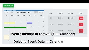 CRUD-Event Calender: Delete Event in Laravel (Full-Calender) - Step 5/5