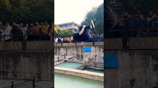 Sketchy Flip On Huge Public 🤯🔥 #Parkour #Backflip #Flip