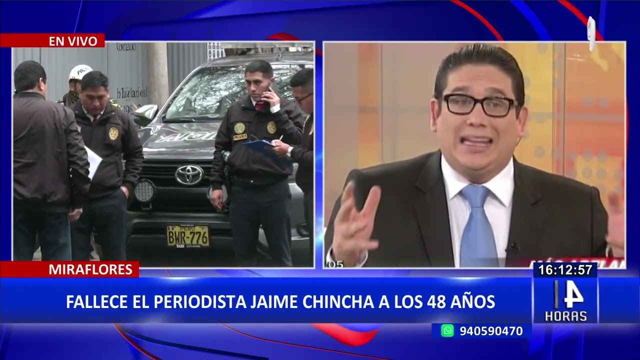 Periodista Jaime Chincha falleció hoy a los 48 años