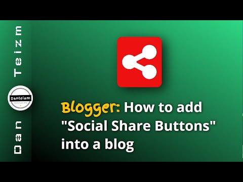 How to add Social Share Buttons to a Blogger
