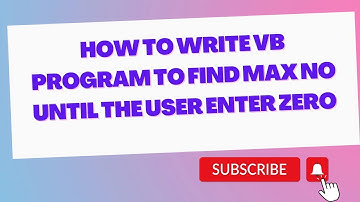 How to write VB program to find max no until the user enter 0 #board #pu #vb #solvedpaper