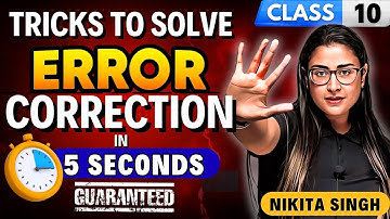 🔥 How to Solve Error Correction Question in 5 Seconds 🔥 Class 10 English | PYQs | Nikita Singh