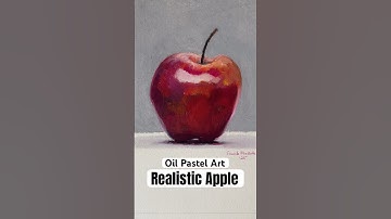 Draw a realistic apple using oil pastels #oilpastel #oilpasteldrawing #art #artshorts #apple