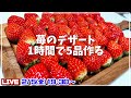 【ライブ配信】苺のデザート1時間で5品作る【赤髪のとも】