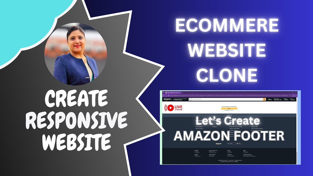 Create amazon clone navbar with HTML CSS - YouTube