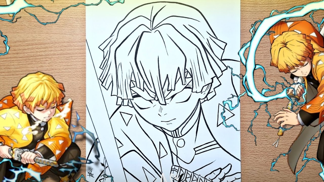 COMMENT DESSINER ZENITSU 👹👺 - YouTube