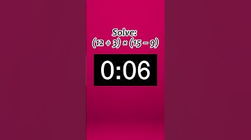 Speed test! Can you solve this in under 10 seconds? #mathquiz