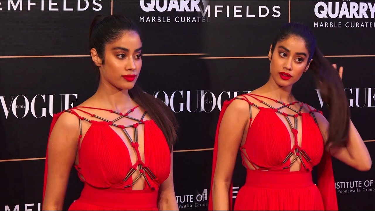 Jhanvi Kapoor looking gorgeous At Red Carpet Of Vogue Women Of The Year 2019
