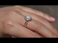 Oval opal engagement ring by 3d heraldry